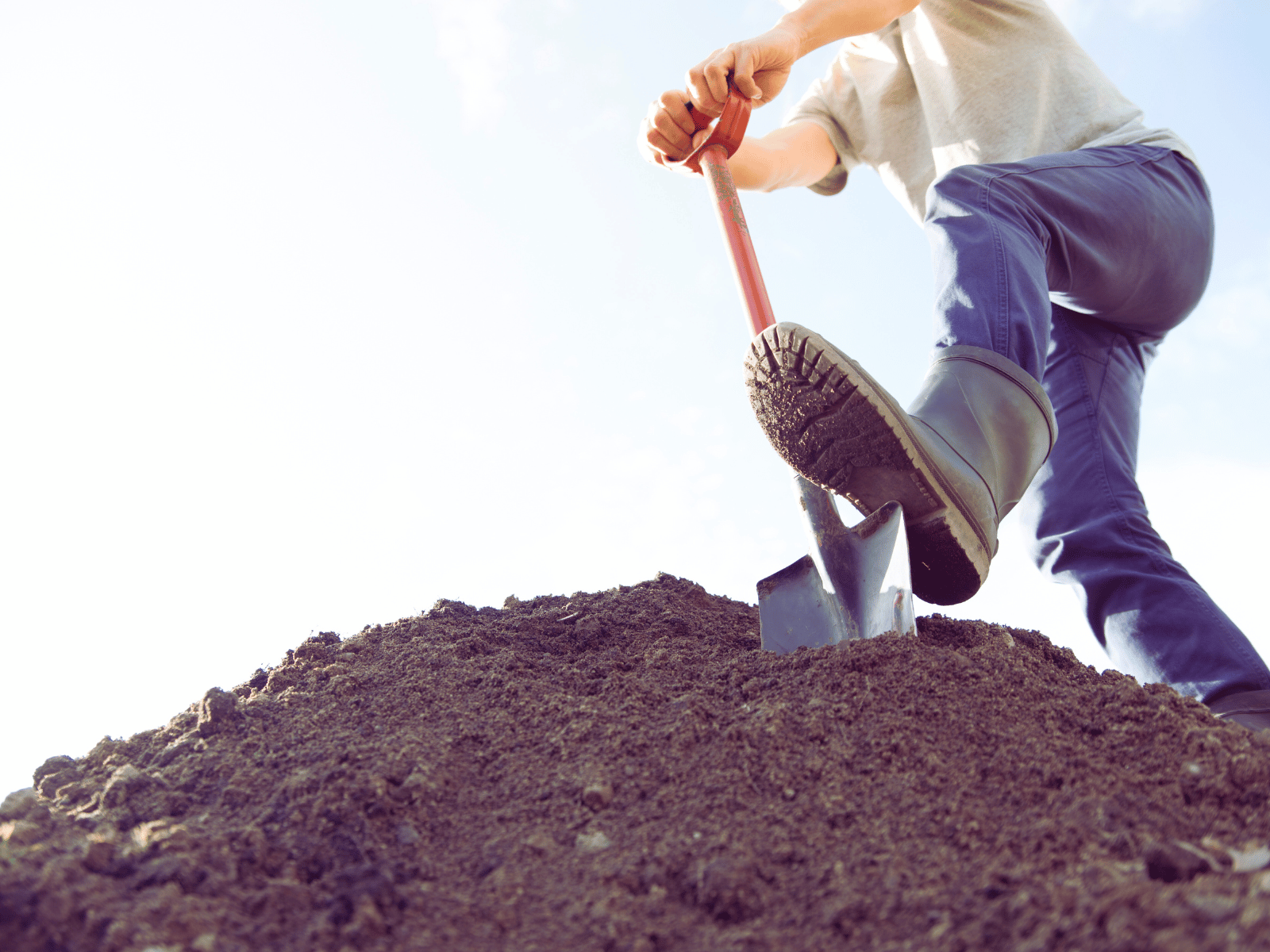 Person with shovel