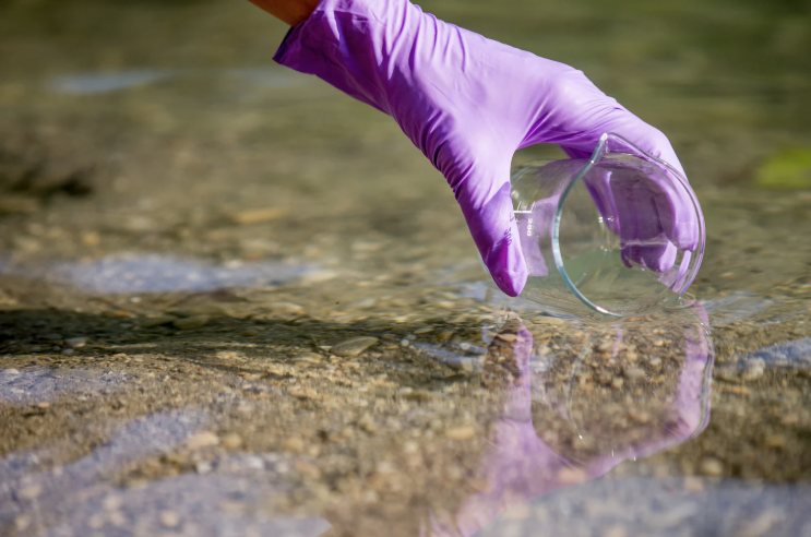 Collecting water for testing