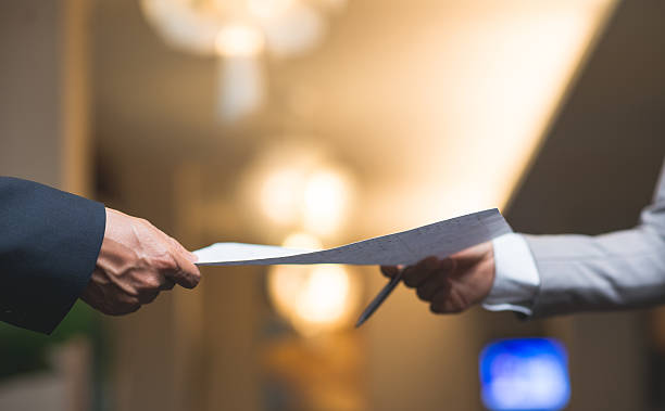 Handing Someone a Document