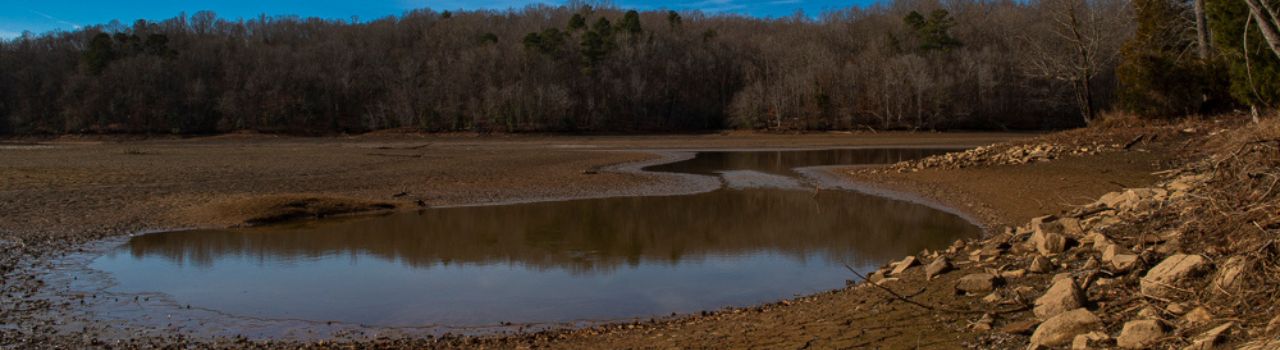 field with water ponding after a rain fall.