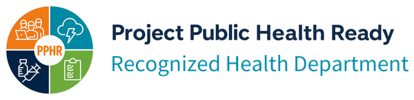 A logo that says "project public health ready recognized health department"