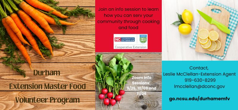 Banner for Durham Cooperative Extension's Master Food Volunteer Program