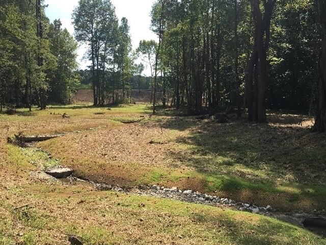 Southern High School stream after restoration