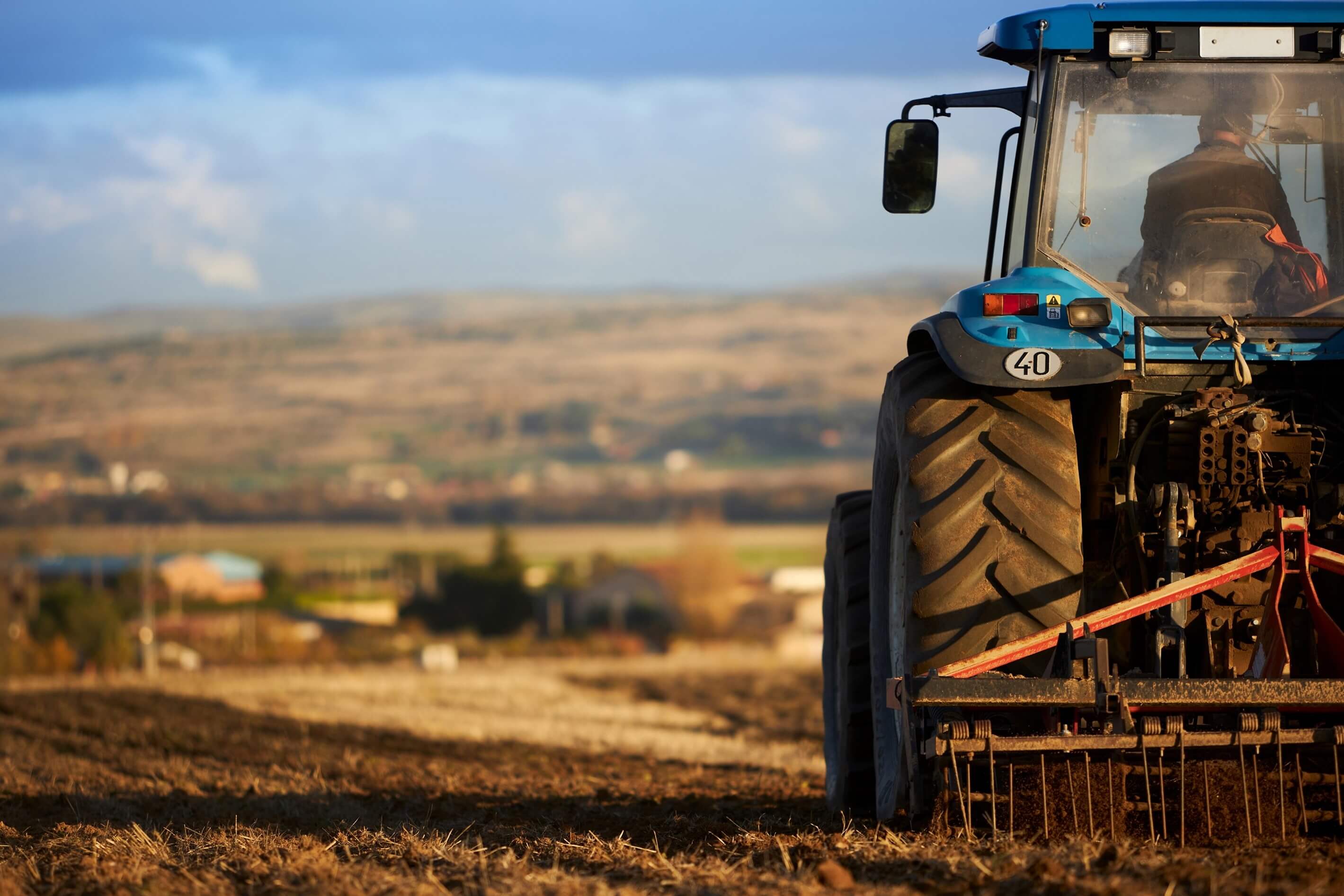 Tractor in a field