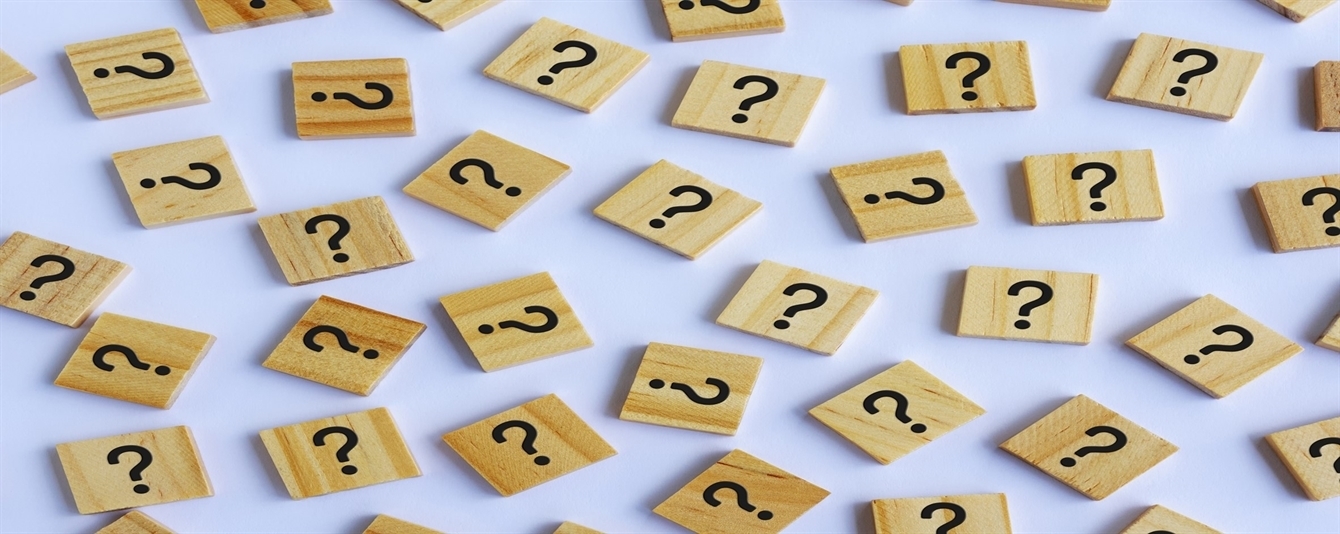 Many small question marks