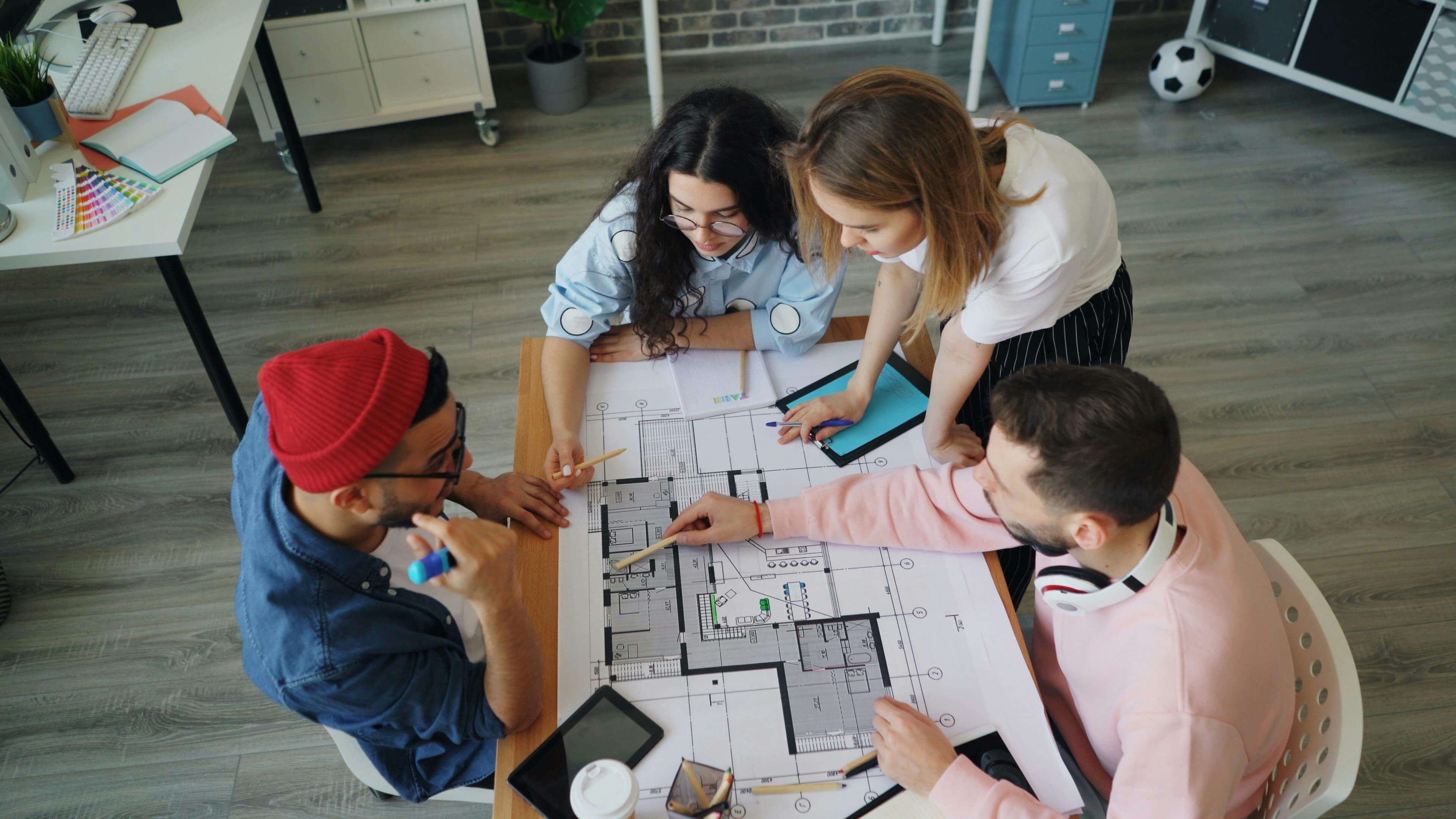 group of people working on a project