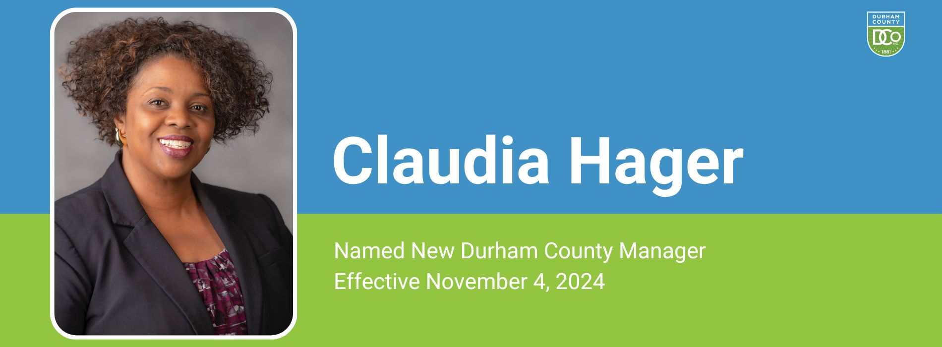 Claudia Hager named new County Manager